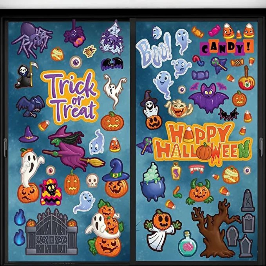 Halloween Indoor Decor * | Joyin Halloween Window Clings ( Trick Or Treats) Halloween Decorations