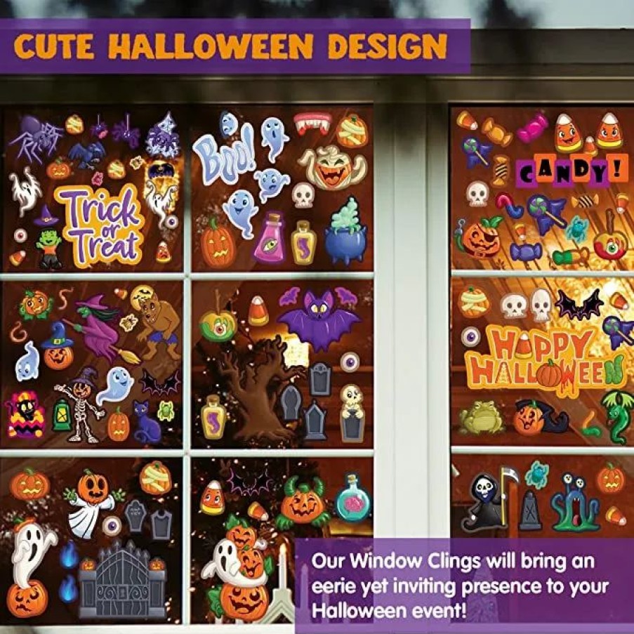 Halloween Indoor Decor * | Joyin Halloween Window Clings ( Trick Or Treats) Halloween Decorations