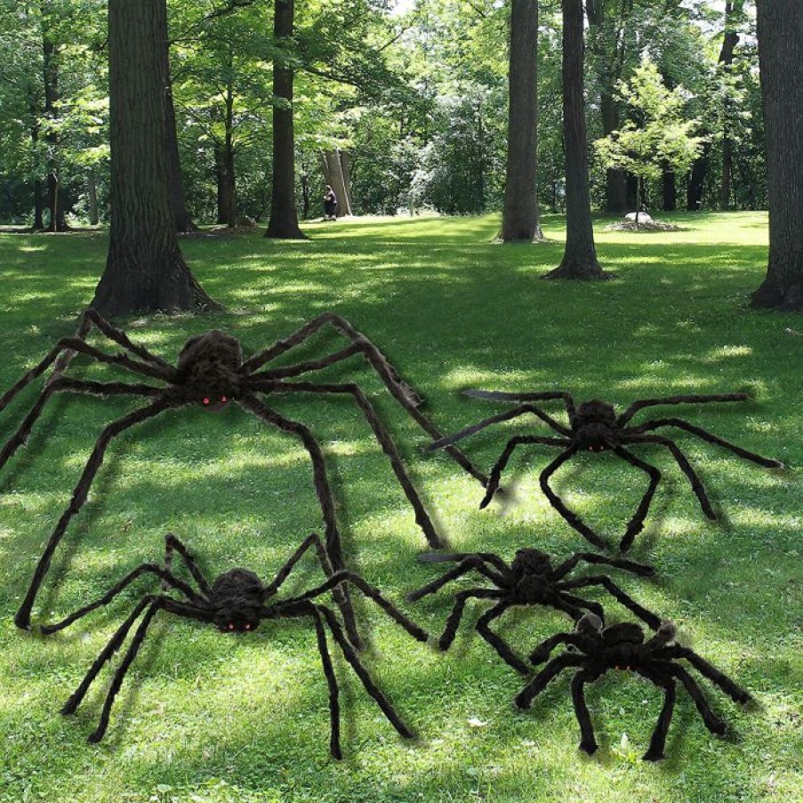 Halloween Outdoor Decor * | Joyin 6Pcs Halloween Realistic Hairy Spiders Set Halloween Decorations