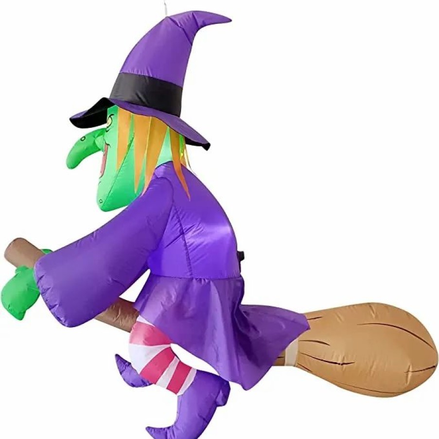 Halloween Inflatables * | Joiedomi 4Ft Halloween Inflatable Tall Hanging Flying Witch Halloween Decorations