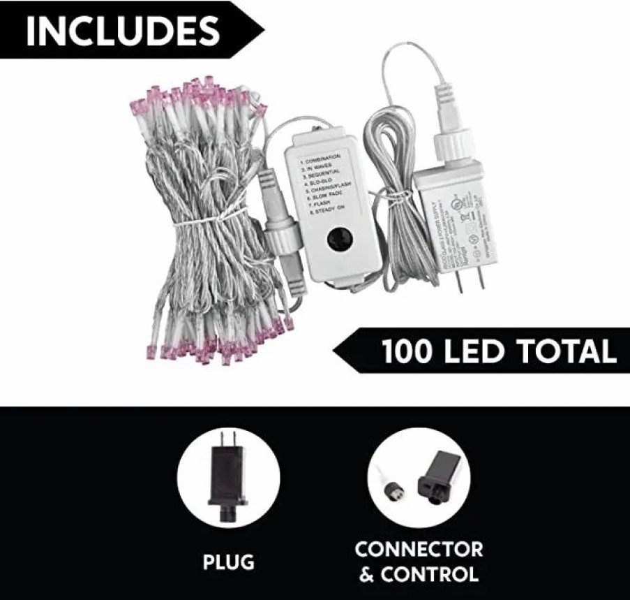 Halloween Lights * | Joiedomi Purple Led String Lights 42.9Ft Halloween Decorations