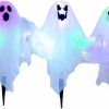 Halloween Outdoor Decor * | Joyin 3 Pcs Halloween Light-Up Ghost Yard Stake Decorations Halloween Decorations