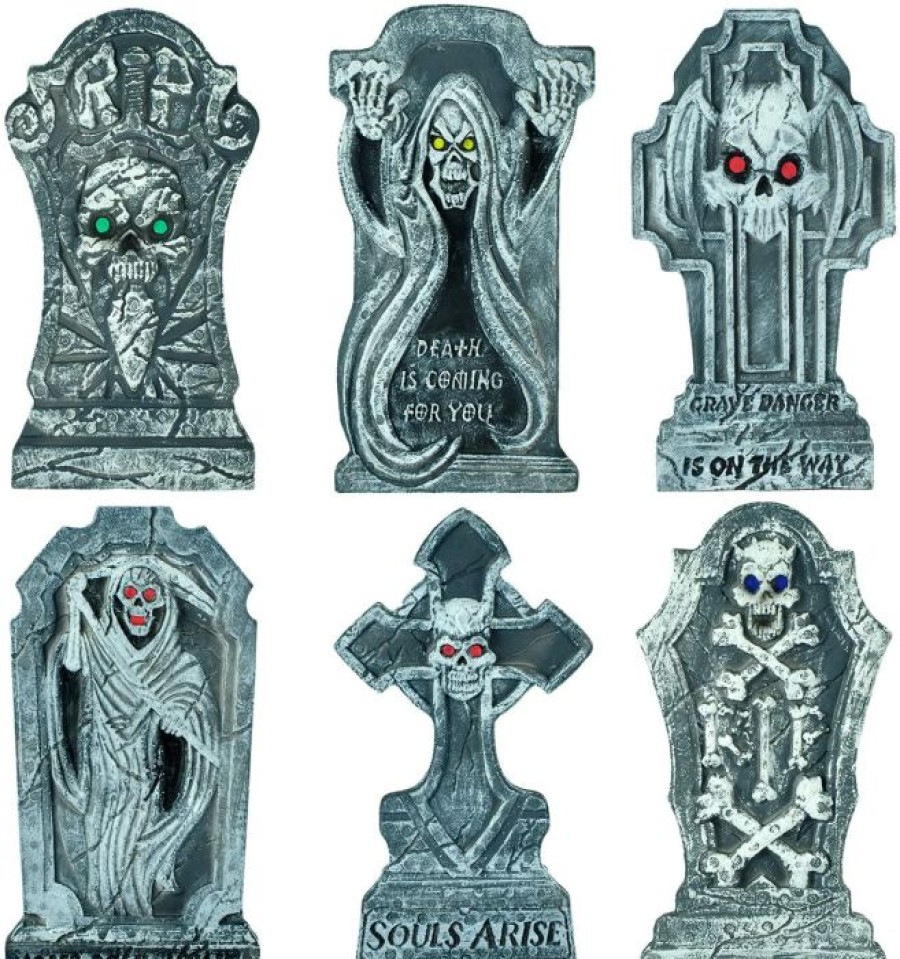 Halloween Outdoor Decor * | Joyin 6Pcs Halloween Foam Tombstone Decorations Halloween Decorations