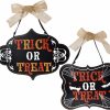 Halloween Indoor Decor * | Joyin Trick Or Treat Wooden Door Hanging Sign Halloween Decorations