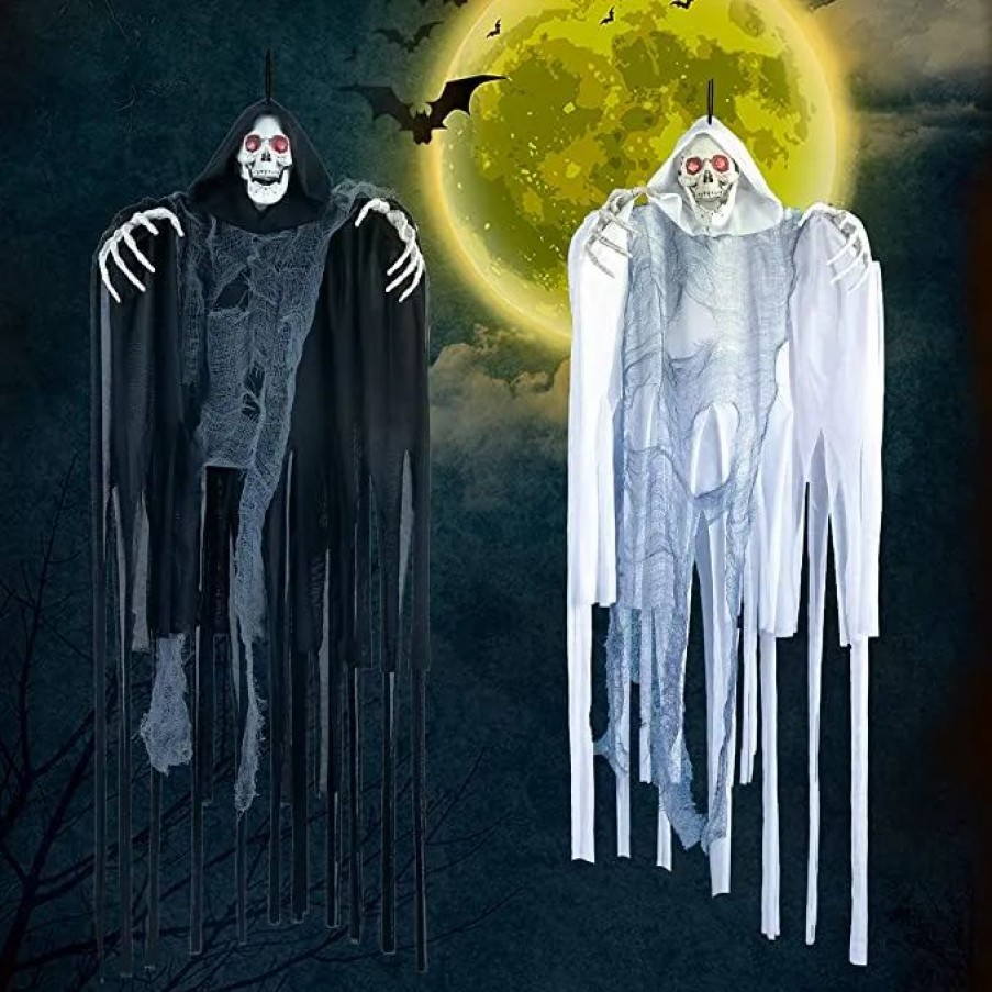 Hanging Decorations * | Joyin 2Pcs Hanging Shaking Grim Reapers 23.6In Halloween Decorations