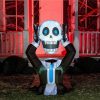 Halloween Inflatables * | Joiedomi 5Ft Halloween Ground Breaker Skeleton Holding Head Inflatable Halloween Decorations