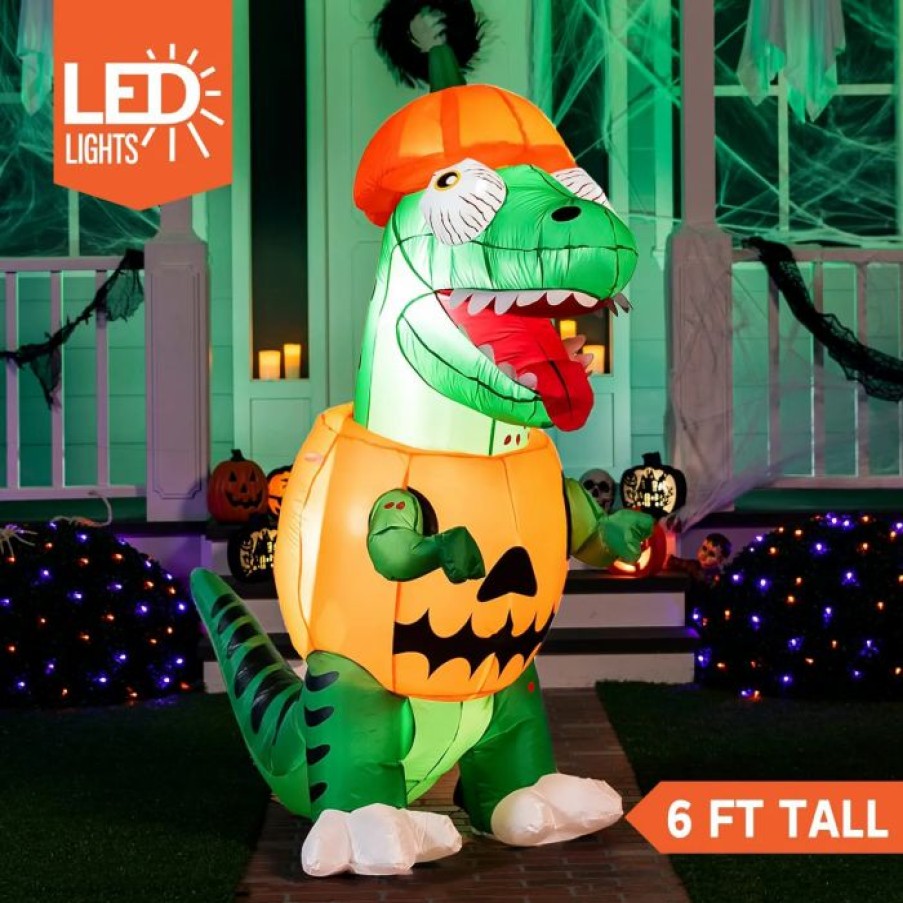 Halloween Inflatables * | Joiedomi 6Ft Inflatable Dinosaur Halloween Decoration Halloween Decorations