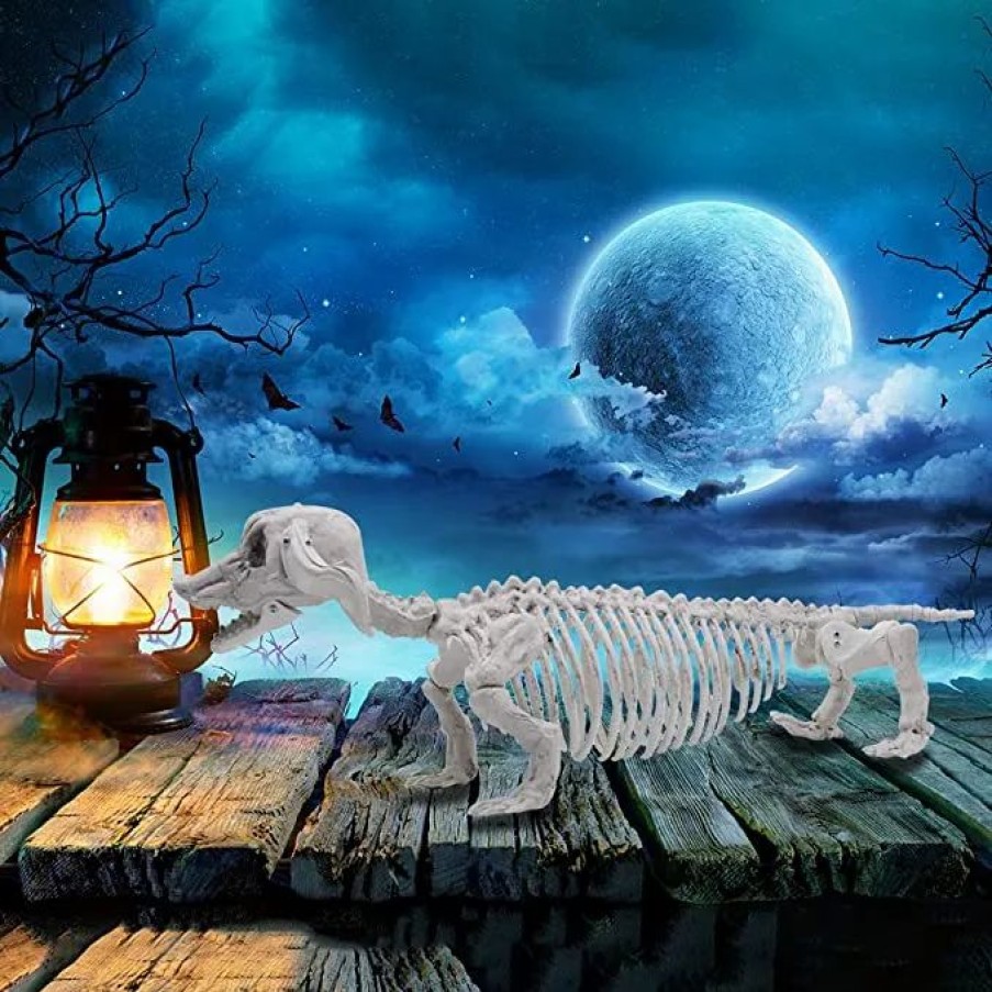 Spooky Scary Skeletons * | Joyin Posable Plastic Dog Skeleton Decoration 23In Halloween Decorations