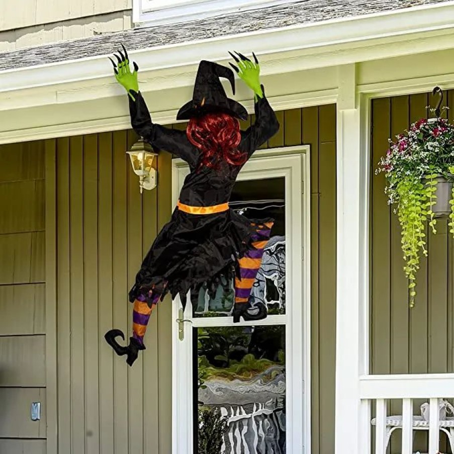 Hanging Decorations * | Joyin Witch Wall Climber 36.5In Halloween Decorations