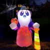 Halloween Inflatables * | Joiedomi 6Ft Tall Halloween Cute Wizard Ghost Inflatable With Flaming Light Halloween Decorations