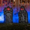 Halloween Outdoor Decor * | Joyin 2Pcs Light-Up Graveyard Tombstone Halloween Decorations