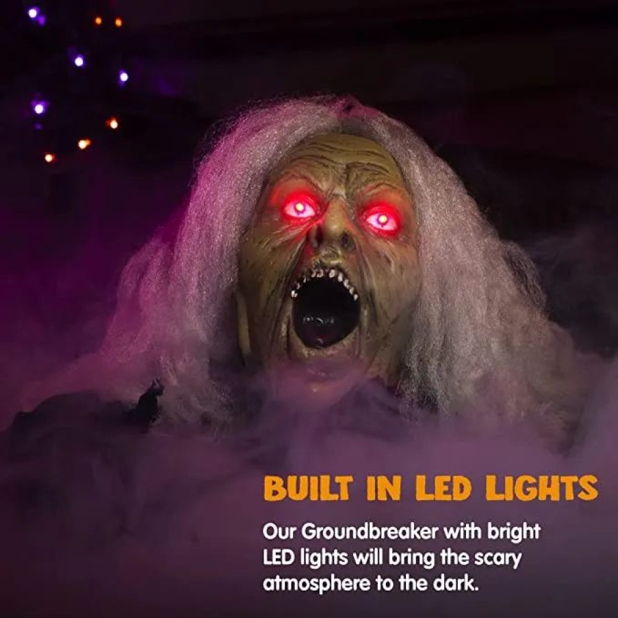 Halloween Outdoor Decor * | Joyin Halloween Light Up Ground Breaker With Sound Effect Halloween Decorations