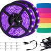 Halloween Outdoor Decor * | Joiedomi Led Black Light Strip Kit With 75Ft Uv Tape Blacklight Reactive 32.8Ft Halloween Decorations