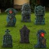 Halloween Outdoor Decor * | Joyin 2 Light Up Grim Reaper With 4 Tombstone Decoration Set Halloween Decorations