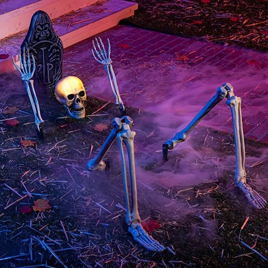 Halloween Outdoor Decor * | Joyin Light Up Skeleton Groundbreaker Halloween Decoration Halloween Decorations