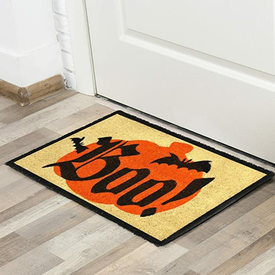 Halloween Indoor Decor * | Joyin Halloween Boo Doormat Natural Coir Doorway 30In X 17In Halloween Decorations