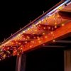 Halloween Lights * | Joiedomi 150 Incandescent Black Wire Icicle Lights (Orange & Purple) Halloween Decorations