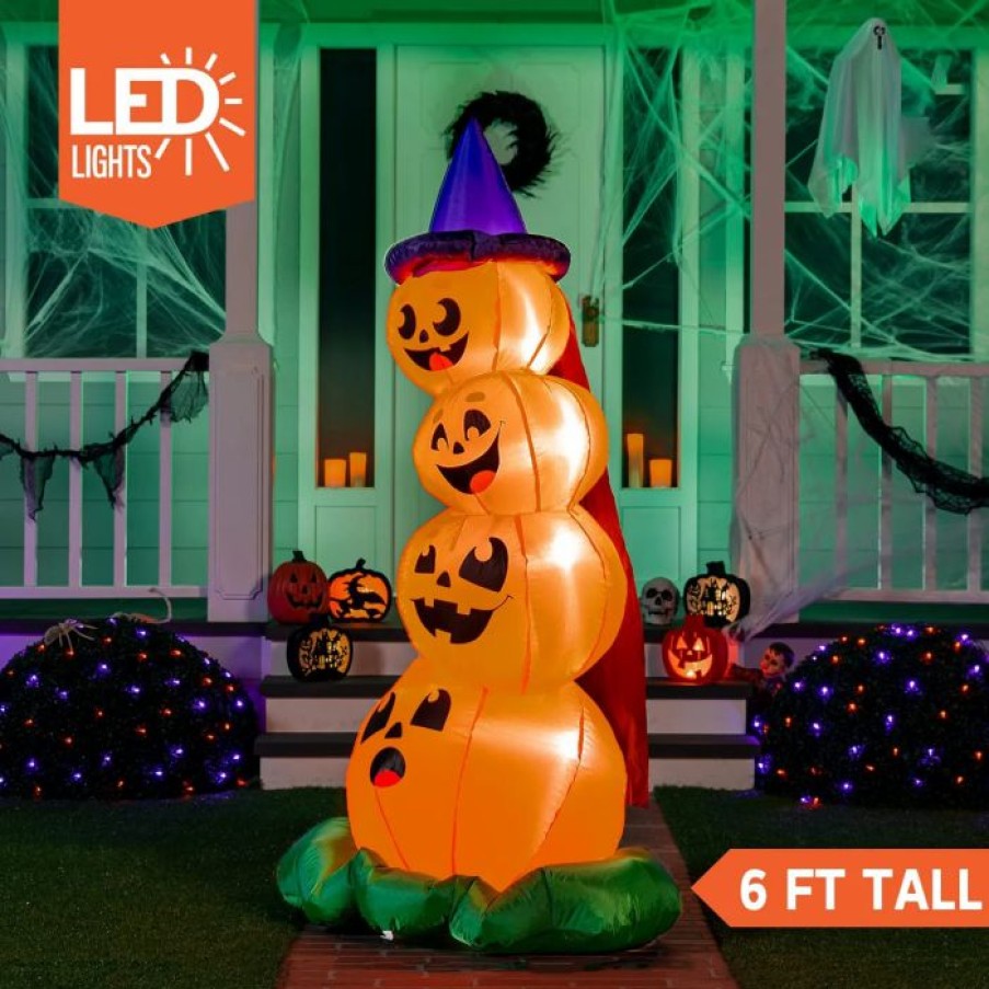 Halloween Inflatables * | Joiedomi 6Ft Inflatable Stacked Pumpkins Decoration Halloween Decorations