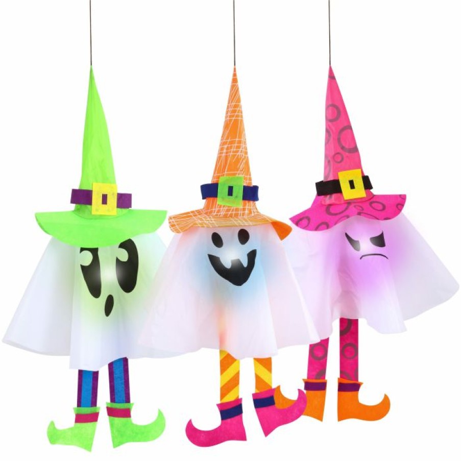 Hanging Decorations * | Joyin 3Pcs Outdoor Halloween Led Lantern Lights Halloween Decorations