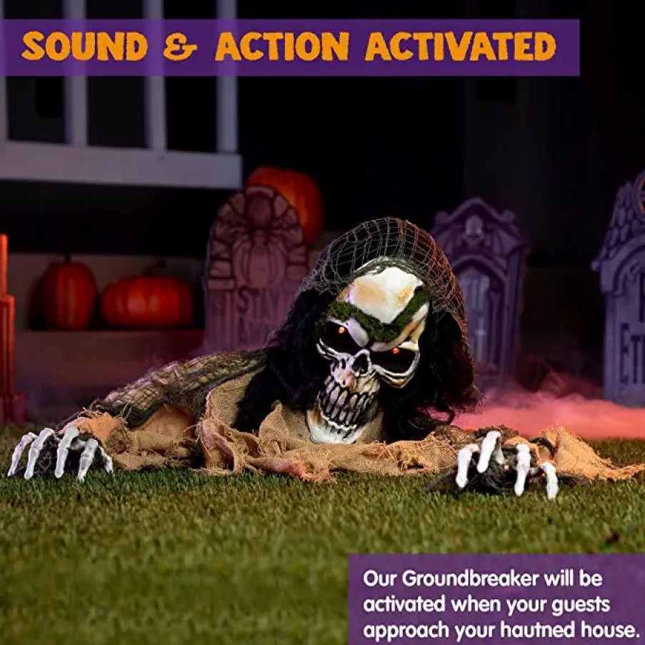 Halloween Outdoor Decor * | Joyin Animated Zombie Groundbreaker Halloween Decorations