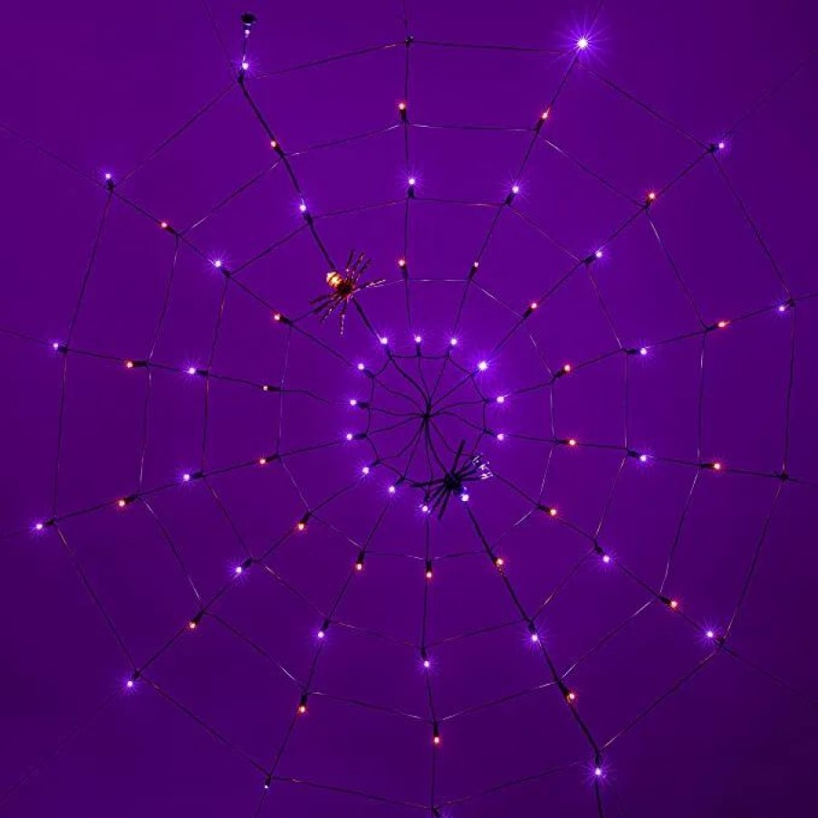 Halloween Lights * | Joiedomi Orange & Purple Spider Web 59In Halloween Decorations