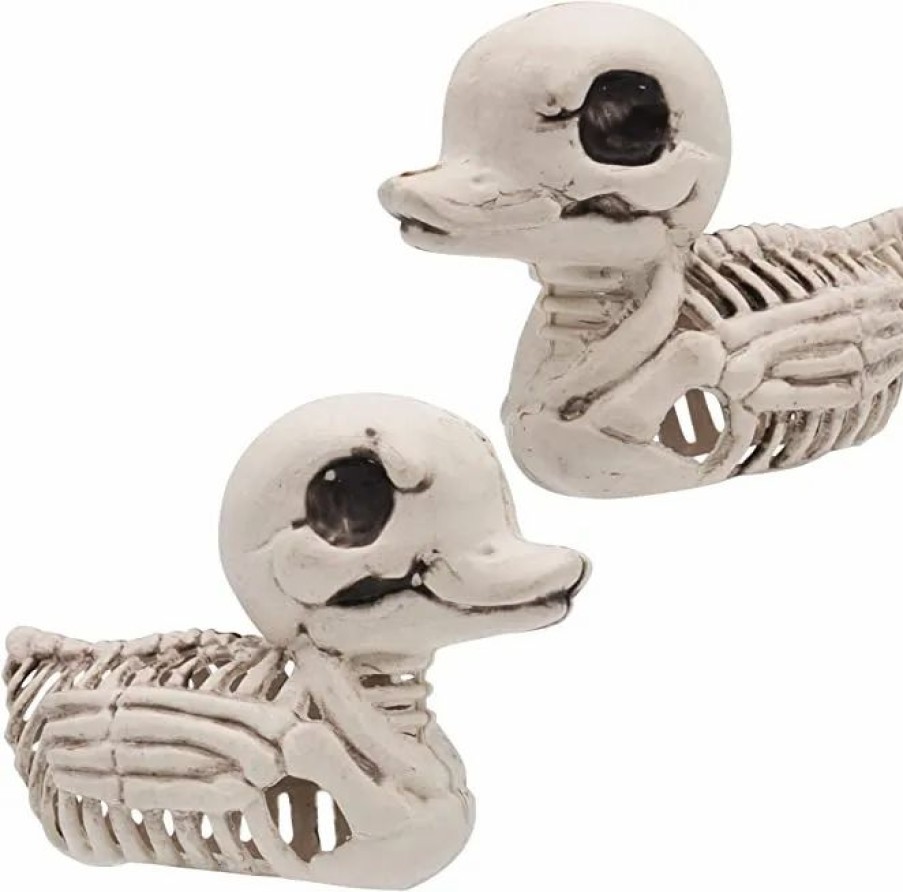 Spooky Scary Skeletons * | Joyin 2Pcs Posable Skeleton Duck Halloween Decoration 4.5In Halloween Decorations