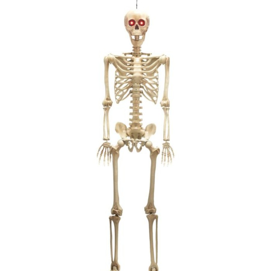 Spooky Scary Skeletons * | Joyin Posable Life Size Skeleton With Red Light Eyes 60In Halloween Decorations