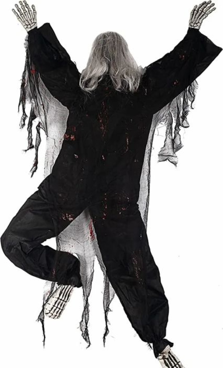 Hanging Decorations * | Joyin Zombie Wall Climber Decoration, Black 32.2In Halloween Decorations