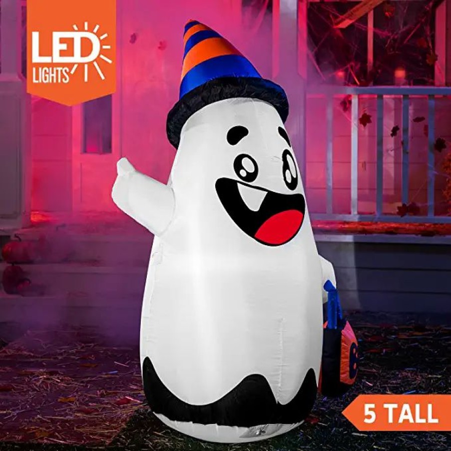 Halloween Inflatables * | Joiedomi 5Ft Halloween Inflatable Cute Wicked Ghost Halloween Decorations