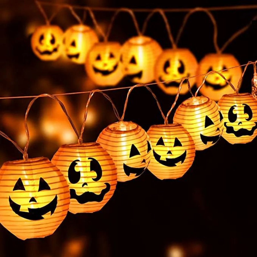 Halloween Lights * | Joyin 9.9Ft Led Jack O Lantern Pumpkin Lights Halloween Decorations