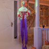 Hanging Decorations * | Joyin Animated Hanging Clown Decoration 68In Halloween Decorations