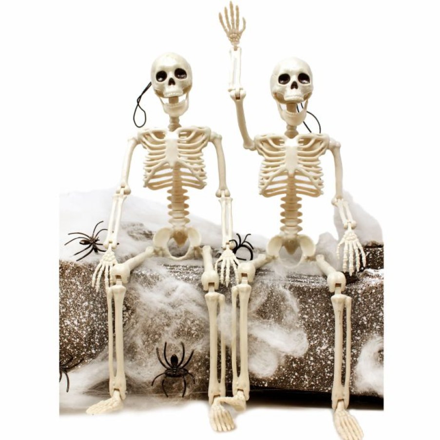 Spooky Scary Skeletons * | Joyin 2Pcs Posable Halloween Skeleton Decorations 16In Halloween Decorations