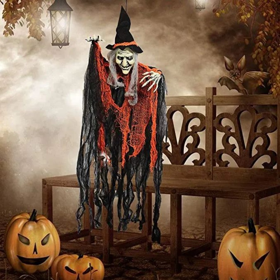 Hanging Decorations * | Joyin 3Pcs Hanging Witch With Bendable Arms 35.3In Halloween Decorations