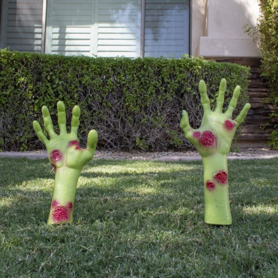 Halloween Outdoor Decor * | Joyin Green Zombie Hands Halloween Decorations