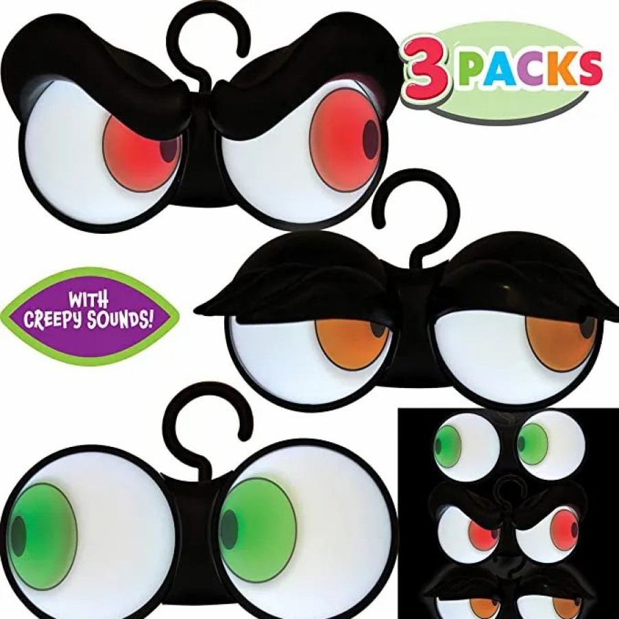 Halloween Outdoor Decor * | Joiedomi 3Pcs Halloween Animated Flashing Peeping Eyes Halloween Decorations