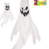 Hanging Decorations * | Joyin 2Pcs Halloween Ghost Windsock Halloween Decorations