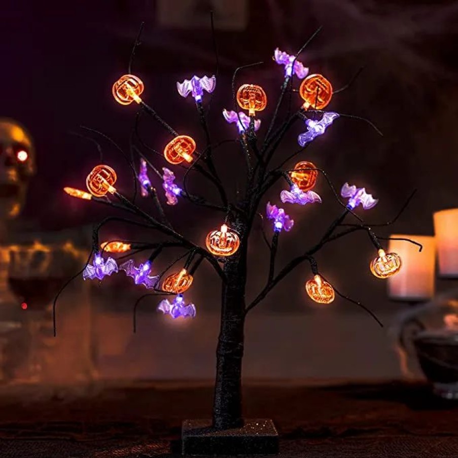 Halloween Indoor Decor * | Joiedomi Spooky Tree Pumpkin Decoration 1.5Ft Halloween Decorations