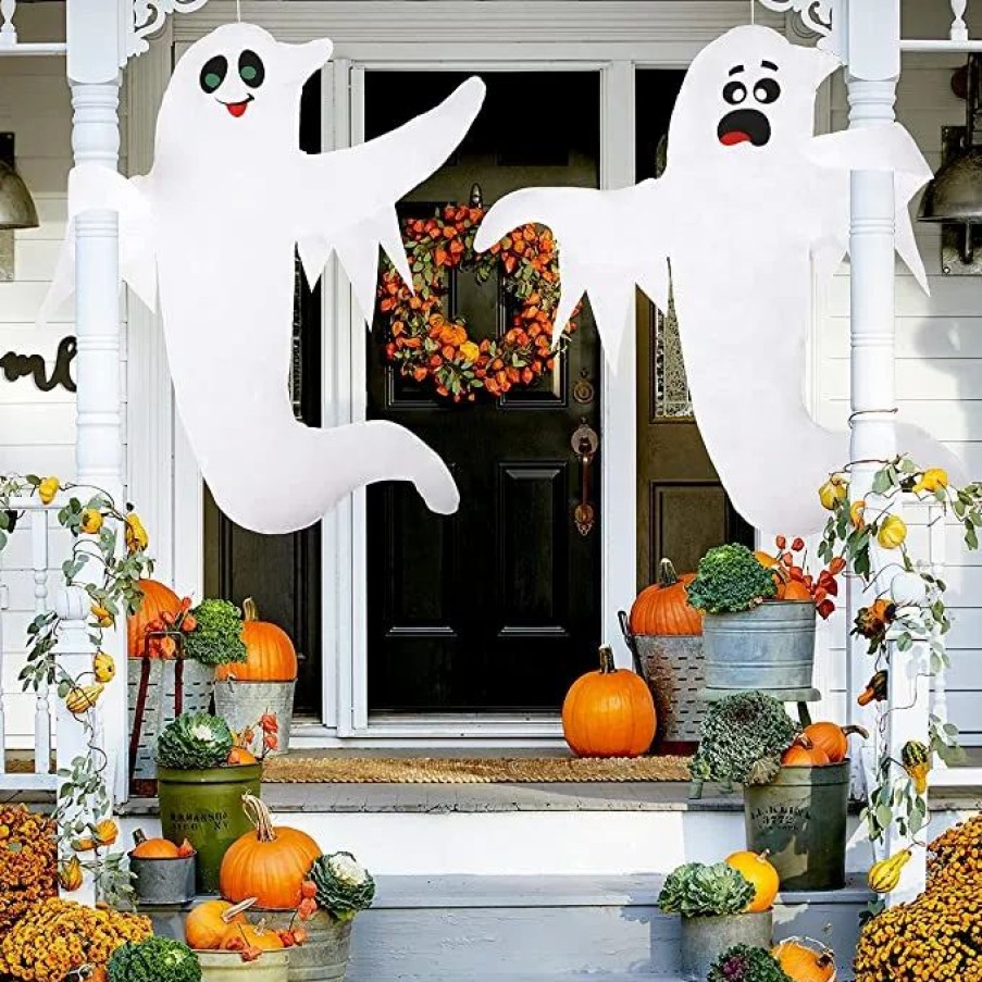 Halloween Outdoor Decor * | Joyin 2Pcs Ghost Tree Hugger 53In Halloween Decorations