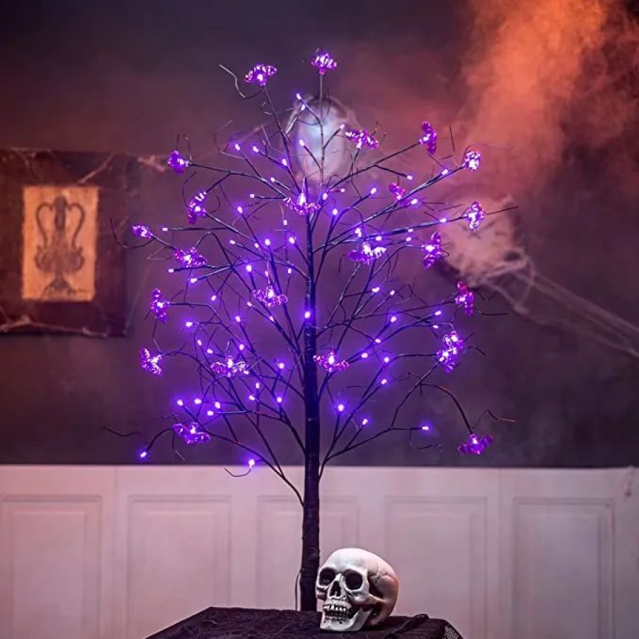 Halloween Indoor Decor * | Joiedomi Glitter Spooky Tree Holiday Decoration 1.5Ft Halloween Decorations