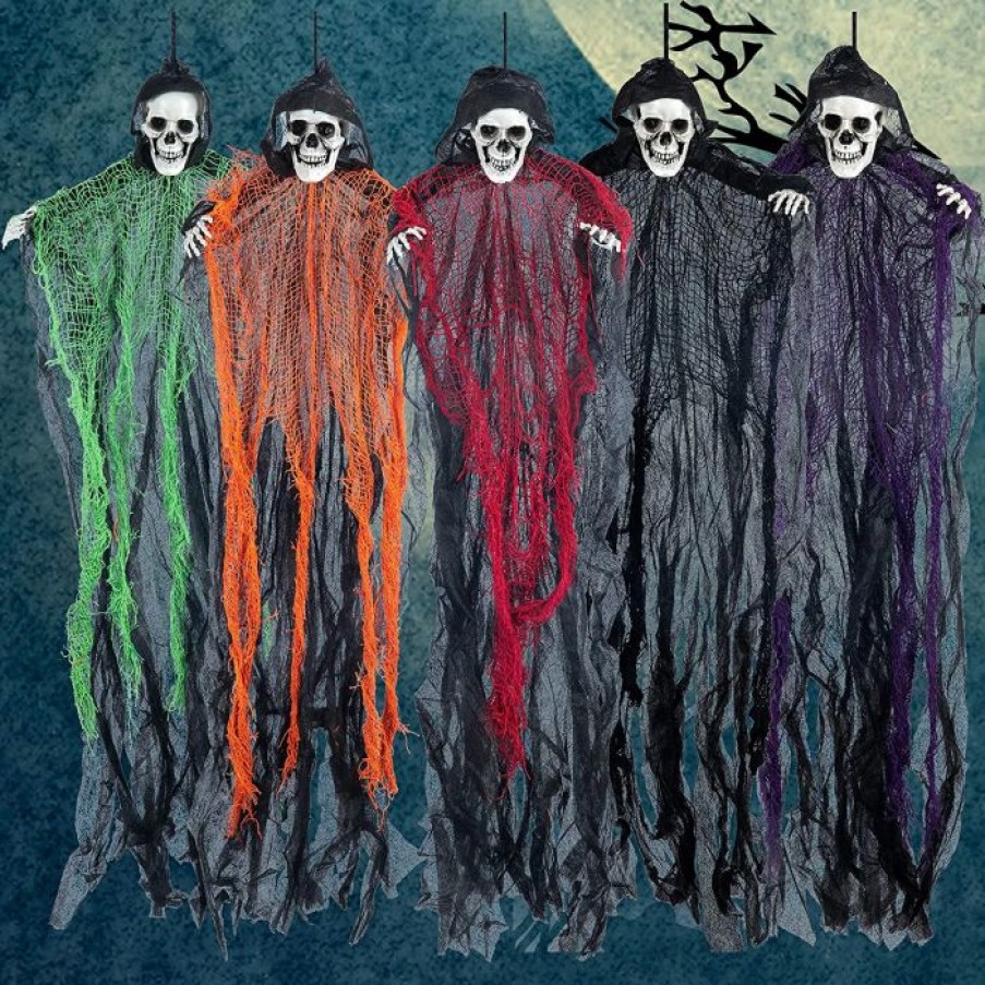 Hanging Decorations * | Joyin 5Pcs Halloween Hanging Grim Reapers Decoration 27.6In Halloween Decorations