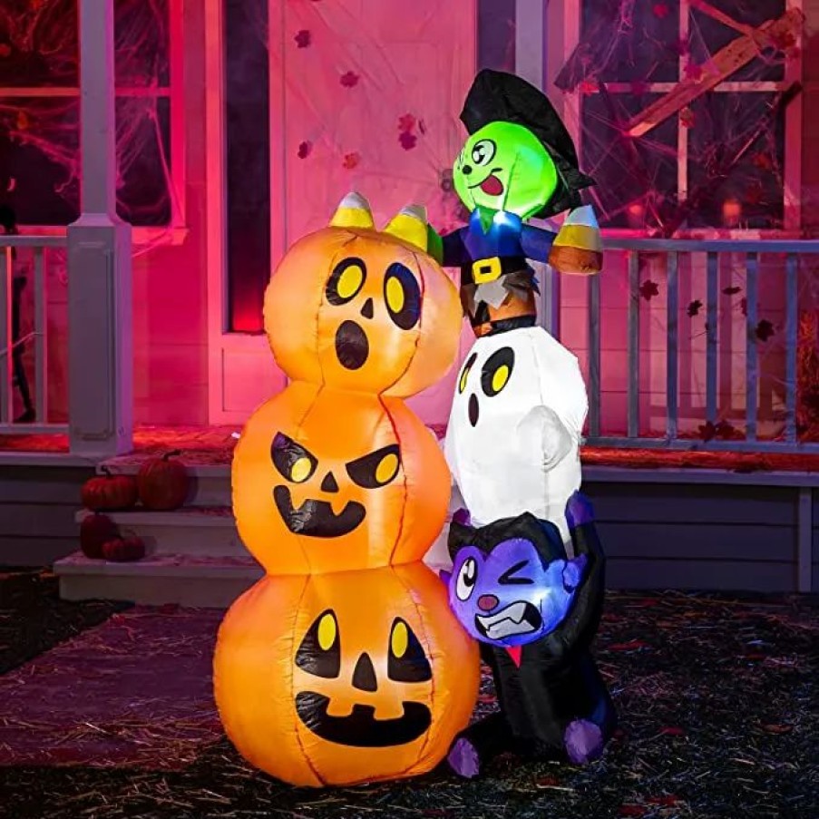 Halloween Inflatables * | Joiedomi 6Ft Halloween Inflatable Stacked Characters Halloween Decorations