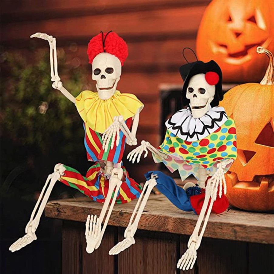 Spooky Scary Skeletons * | Joyin Skeleton With Costume(Clown) Halloween Decorations