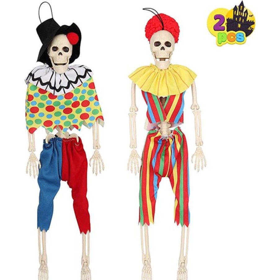 Spooky Scary Skeletons * | Joyin Skeleton With Costume(Clown) Halloween Decorations