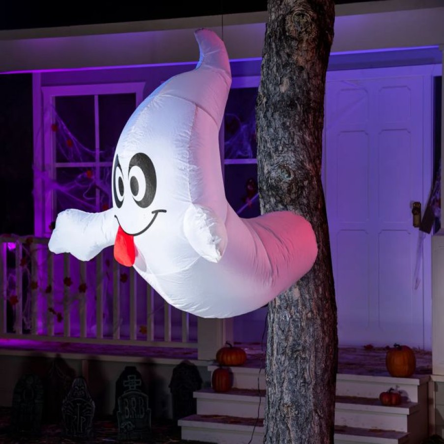 Halloween Inflatables * | Joiedomi 4Ft Halloween Inflatable Ghost Coming Out From Tree Halloween Decorations