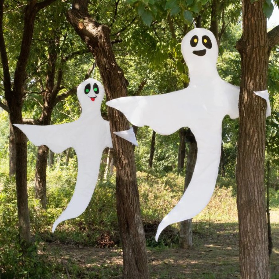 Halloween Outdoor Decor * | Joyin 2Pcs Halloween Tree Hugger Ghost 50In Halloween Decorations