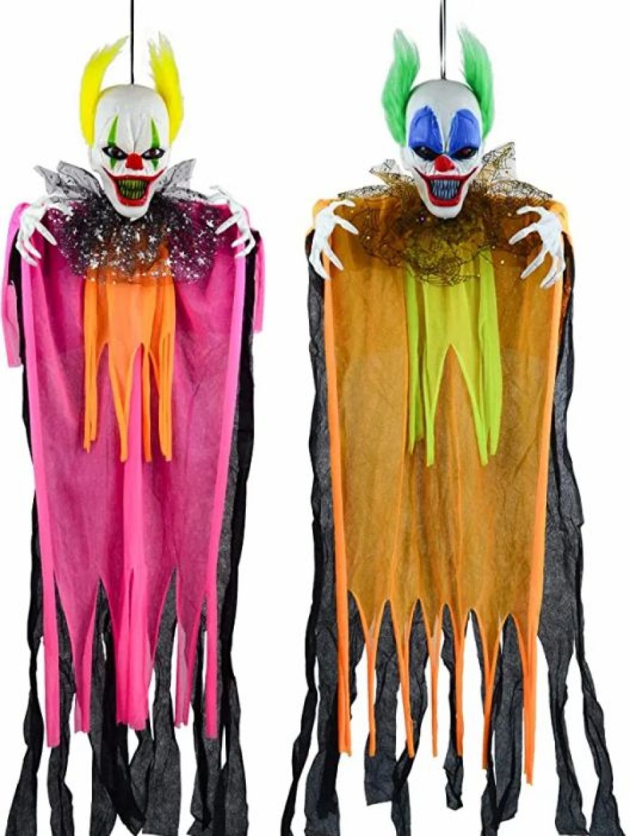 Hanging Decorations * | Joyin 2Pcs Hanging Clowns Decoration 36In Halloween Decorations