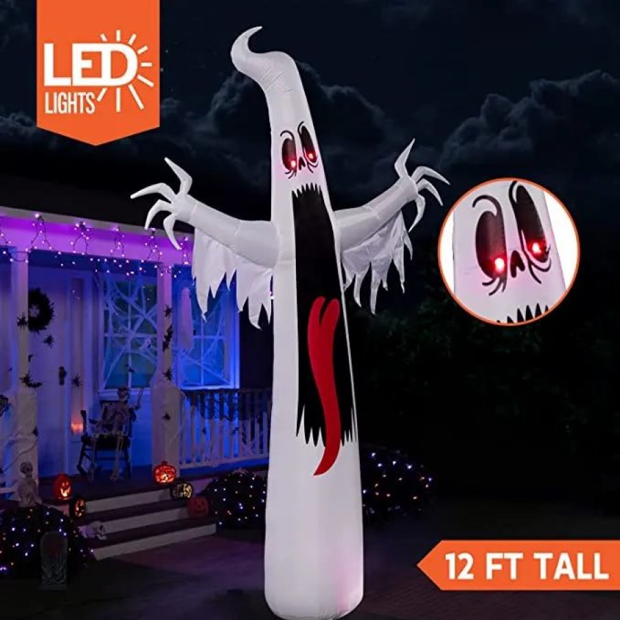 Halloween Inflatables * | Joiedomi 12Ft Tongue Ghost Halloween Inflatable Halloween Decorations