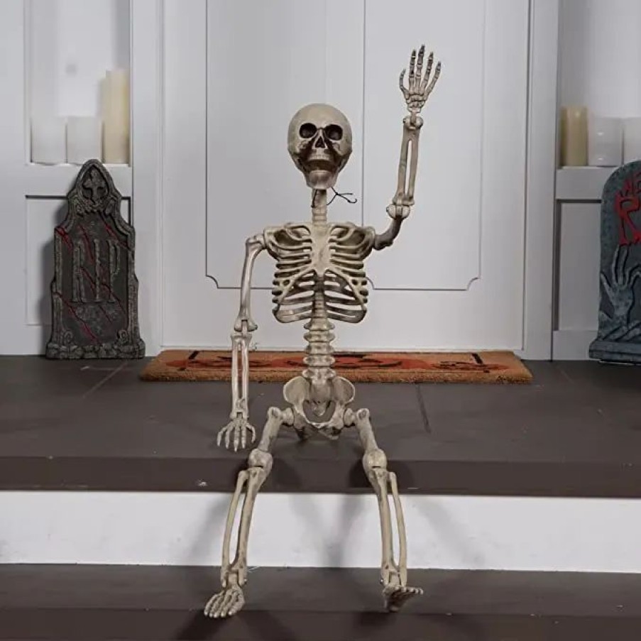 Spooky Scary Skeletons * | Joyin Posable Skeleton 36In Halloween Decorations