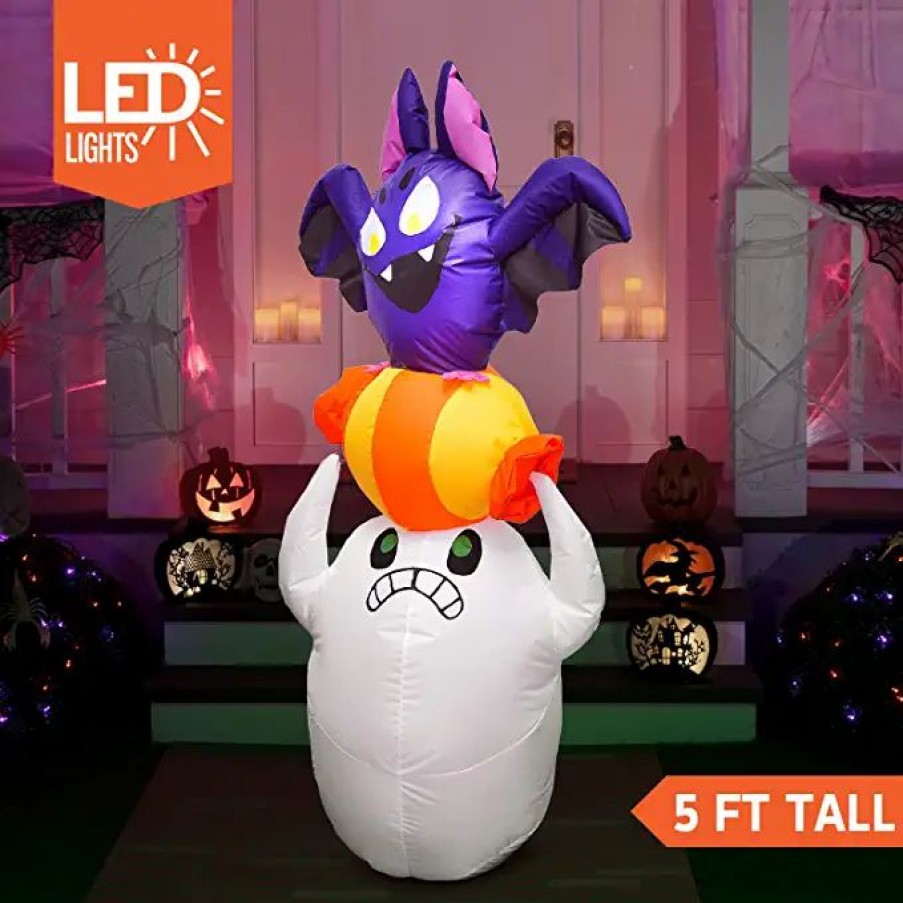 Halloween Inflatables * | Joiedomi 5Ft Halloween Ghost Seize For Candy Halloween Decorations