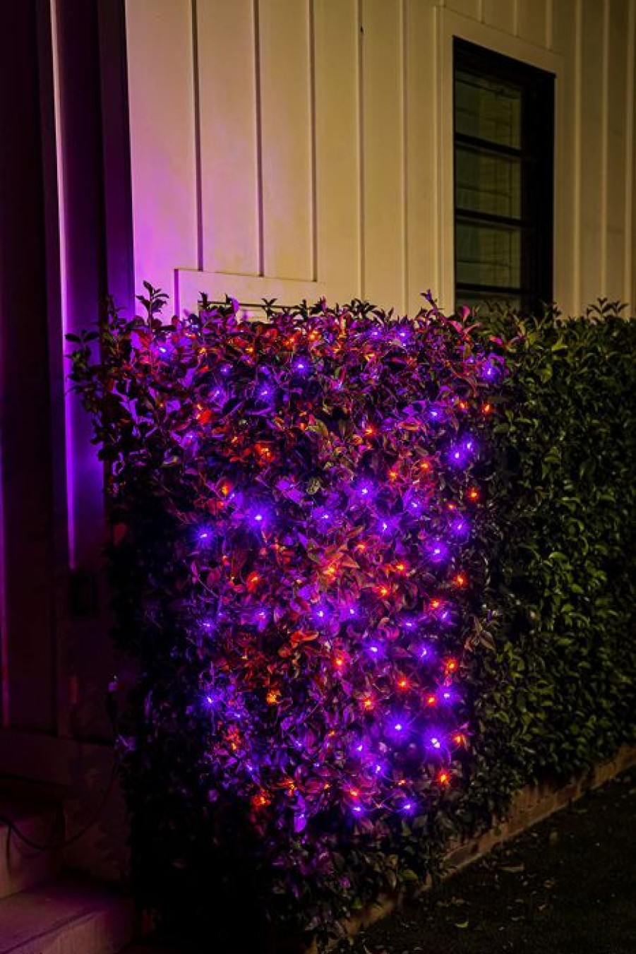 Halloween Lights * | Joiedomi 300 Led Black Wire Net Lights (Orange & Purple) Halloween Decorations